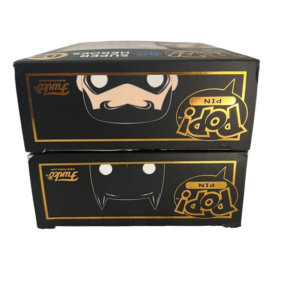 Funko POP! Pin DC Super Heroes Batman #01 & Robin #02 Enamel Pins New in Box - Picture 5 of 6
